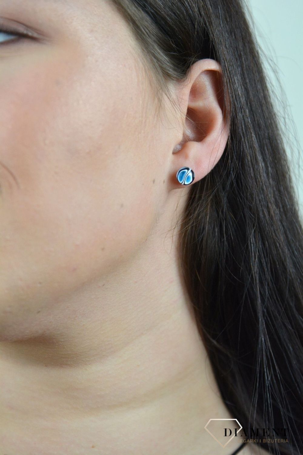 Srebrne kolczyki szkło weneckie w fantazyjne kształty Murano 31.jpg